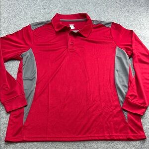 MOHEEN XL cool‎ dri Men's Red and Gray Polo Shirt 100%polyester